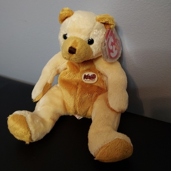 TY 10yrs Beanie Babies Cornbread "Cracker Barrel Bear" 2003 - Picture 1 of 5